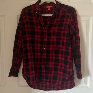 Red and black plaid shirt